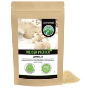 Alpi Nature Pimienta Blanca Molida 40g, Granos de Pimienta Blanca Molidos para Cocinar