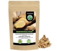 Alpi Nature Raíz de Jengibre en Trozos 250g, Raíz Seca y Cortada en Trozos de 50-80 mm para Té