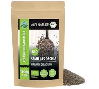 Alpi Nature Semillas de Chía Orgánica 1kg, Chia Semillas Enteras para Batidos, Yogur y Muesli