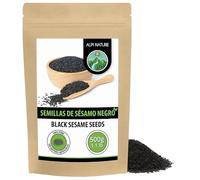 Alpi Nature Semillas de Sésamo Negro 500g, Semillas de Sésamo Negro Enteras Crudas para Cocinar