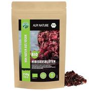 Alpi Nature Té de Hibisco Flor de Jamaica Orgánica 250g, Flor de Hibisco Seca Entera, Hibiscus Tea