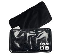 Alpi Paquete de hielo rectangular de cuentas de gel de felpa, paquete de 2 paquetes de hielo reutilizables con cuentas para terapia de calor y frío, suave, comodidad de felpa para dolores musculares y