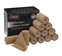 ALPIDEX 12 Rollos Venda Adhesiva 10 cm x 4,5 m Venda Cohesiva Envoltura Tape Deportiva Bendaje Autoadhesiva Mano Rodillas Tobillo Vet Wrap Perro Gato Caballo, Color:beige