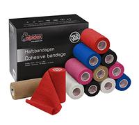 ALPIDEX 12 Rollos Venda Adhesiva 10 cm x 4,5 m Venda Cohesiva Envoltura Tape Deportiva Bendaje Autoadhesiva Mano Rodillas Tobillo Vet Wrap Perro Gato Caballo, Color:colores surtido