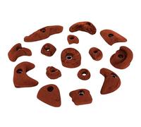 ALPIDEX 15 Presas Escalada | Tamaño L, M, S | Varias Formas Tamaños | Juego Ideal para Principiantes | Juego Piedras Escalada, Color:Rojo-Moteado