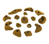 ALPIDEX 15 Presas Escalada | Tamaño L, M, S | Varias Formas Tamaños | Juego Ideal para Principiantes | Juego Piedras Escalada, Color:Amarillo-Moteado