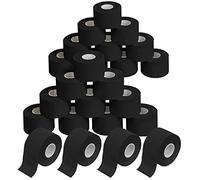 ALPIDEX 24 x Cinta Adhesiva Deportiva 3,8 cm x 10 m Sport Tape 100% Algodón Inelástica Balonmano Fútbol Voleibol Escalada, Color:Negro