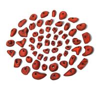 ALPIDEX 60 Presas Escalada | Superficie 4-8 m² | Tamaños L, M, S, XS | Set Iniciación | Bloques Escalada | Piedras Escalada | Set Presas De Escalada - Color:Negro-Rojo