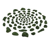 ALPIDEX 80 Presas Escalada | Tamaños XL, L, M, S, XS | Superficie 6-10 m² | Bloques Escalada | Juego Ideal para Principiantes | Piedras Escalada - Color:Verde-Moteado