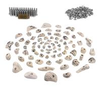 ALPIDEX 80 Tiradores de Escalada, Incluye Tornillos, Tuercas de Impacto, Superficie de Escalada de 6 a 10 m², Mangos tamaños XL - XS, Juego Completo, Set de iniciación