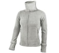 ALPIDEX Chaqueta Forro Polar Mujer Cuello Alto Cremallera Sudadera Otoño Invierno Primavera Ciente Suéter Manga Larga Piel Suave Aire Libre, Tamaño:M, Color:Grey