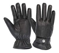 ALPIDEX Guantes de cuero para hombres caliente forrado cuero auténtico guantes de invierno otoño negro marron - Tamaño:S, Color:black