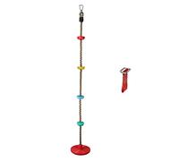 ALPIDEX Ninja Niños Slackline Kids Obstacles Set Anillos Gimnasia Nudos Cuerda Accesorios Escalada Curso Extensible, Stil:Cuerda de Escalada