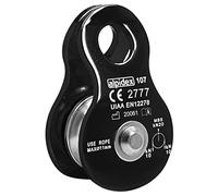 ALPIDEX Polea 20 kN Mobile Pulley Bloque Polipasto EN12278 Cuerda 11 mm | Descenso, Cabrestante, Aparejo, Alpinismo, Aluminio, Acero Inoxidable, Mosquetón, Árbol, Carga Pesada, Colores