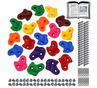 ALPIDEX Presas Escalada Niños Rocódromo Pared Interior Exterior 20 Piezas | Agarres, Infantil, Muro, Piedras, Boulder, Accesorios, desde 3 años, hasta 200 kg, tornillos incluidos, plástico, colores