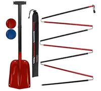 ALPIDEX Sonda Avalancha Aluminio y Pala Nieve Avalancha Aluminio Telescopico, Color:Red - 320 cm