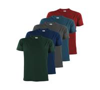 ALPIDEX T-Shirt Camisetas para Hombre un Juego de 5 con Cuello Redondo - Unicolor Tallas S M L XL XXL 3XL 4XL 5XL, Tamaño:4XL, Color:Earth