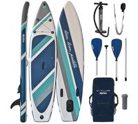 ALPIDEX Tabla Hinchable Surf Stand Up Paddle Board 320 x 76 x 15 cm ISUP Peso Máximo 130 kg Sup Ligero Estable Juego Completo, Color:Cloud