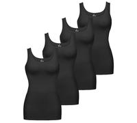 ALPIDEX Top de Tirantes Mujer Pack 4 Sin Mangas Elástico Básico Liso | 95% Algodón, 5% Elastano, 180 g/m², OEKO-TEX, Camiseta Interior, Lisa, Transpirable, Cómoda, Verano, Deporte