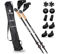 ALPIN LOACKER Bastones Trekking Telescopicos, Aluminio Ligero + Accesorios + Bolso | Palos Senderismo Extensible Altura Regulable: Poles Montaña, Nordic Walking, Trail Running Asfalto