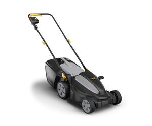Alpina AL1 38 E - Cortacésped eléctrico (1400 W, 38 cm, Cesta de 40 L, Ajuste Central de 6 Niveles, césped de hasta 500 m²)