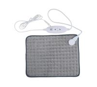 alpina Almohadilla térmica eléctrica - Almohadilla calefactora con 4 modos de calor - Cojín térmico con temporizador y apagado automático - Funda lavable desmontable - Gris - 100W