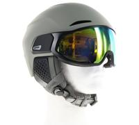 ALPINA Unisex - Adultos, Alto Q-Lite Casco de esquí, Moon-Grey Matt (Gold Mirror), 55-59 cm
