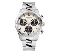 Alpina Analógico Modelo AL-372WB4S26B Startimer Pilot Chronograph Mens Watch 44mm 10ATM. Marca