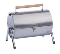 alpina Barbacoa Carbon - Barbacoa Portatil con Patas Plegables - Barbecue Camping con Ventilacion y Clip de Cierre - 38 x 30 x 19 cm - Acero Inoxidable