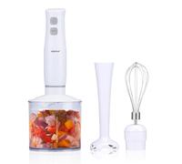 Alpina Batidora de Mano con Accesorios - Minipimer Picadora - Batidora Brazo - Licuadora de Mano - Multifunción 400 W - Blanco