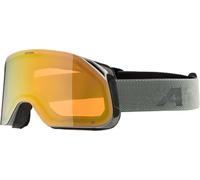 ALPINA BLACKCOMB Q - Gafas de esquí con estilo para mujer y hombre, anti-vaho, circulación de aire efectiva, lente espejada, black matt
