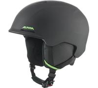 ALPINA BRIX JR - Casco de esquí Unisex Juvenil, Color Negro y neón Mate, 51-55