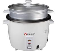 Alpina BSJ18-ZPDA - Arrocera (1,8 L, 700 W, con luz de Control de Calor y Cocina), Color Blanco