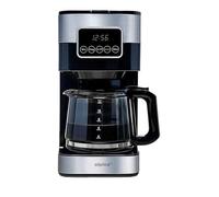 alpina Cafetera de Filtro - Máquina de Café 1.5L/ 12 Tazas de Café de Filtro - Cafetera con Pantalla Digital, Temporizador y Placa Calefactora - Intensidad del Café Ajustable - Negro