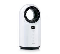 alpina Calefactor eléctrico y ventilador de 1500 W - Radiador de cerámica con temporizador y mando a distancia - Radiador oscilante con función de refrigeración y calefacción - 18 x 18 x 37 cm