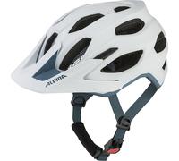 ALPINA Carapax 2.0 - Casco de Ciclismo Ligero, Estable y cómodo con Red antimosquitos y Almohadillas antibacterianas para Adultos, protección óptima - White Pebble Blue Matt - 57-62