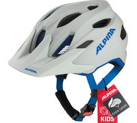 Alpina Carapax JR. Casco de Bicicleta Unisex Juvenil, Gris Ahumado, Azul Mate, 51-56