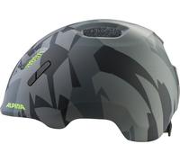 ALPINA XIMO 2 L.E. (Mate) - Casco de Ciclismo Ligero y Seguro para niños con LED Opcional - Black Neon Camo Matt - 47-51
