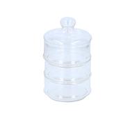 alpina Edco Bon Bon Bon - Recipiente para dulces (3 tarros apilables, de cristal y tapa para peladillas, fiestas y ceremonias)