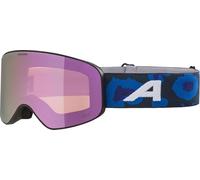 ALPINA FERNIE Q-LITE - Gafas de esquí con efecto espejo para niños, lentes OTG polarizadas y reforzadas, ideales para personas con gafas, con protección UV 100%, color negro y morado mate