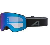 ALPINA FERNIE Q-LITE - Gafas de esquí espejadas para niños, lentes OTG con aumento de contraste y polarizadas, ideal para usuarios de gafas, con 100% de protección UV, black matt