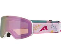 ALPINA FERNIE Q-LITE - Gafas de esquí OTG polarizadas, con efecto espejo, contraste y polarizadas, con protección UV 100%, para adultos, color blanco mate, talla única
