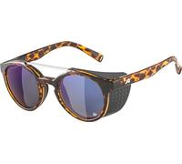 ALPINA GLACE P - Gafas de sol con protección UV 100 % para adultos, polarizadas, espejadas e inastillables, Havana Gloss, Talla única