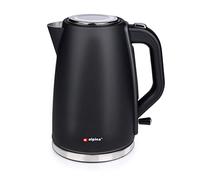 Alpina Hervidor de agua con protección contra ebullición en seco, indicador de nivel de agua transparente, 1,7 l, tetera - negro - 1850-2200 W