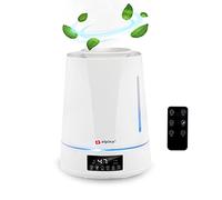 Alpina Humidificador Ultrasónico Mist - 4 L - Temporizador - Aromaterapia - Luz nocturna - Mando a distancia - Blanco