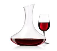 alpina Jarra Vino - Porron Vino - Botella de Vidrio - Decantador Vino - Vidrio Grueso - Oxigenador Vino - 1,78 Litros - Decantadores de Vino