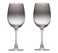 alpina Juego de 4 copas de vino ahumadas, adecuadas para vino tinto y blanco, vajilla de cristal para cada ocasión