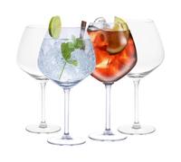 alpina Juego de 4 vasos de ginebra grandes de 730 ml, estilo copa, globo, cóctel, G&T, regalo para fiestas, hogar, bar, pub, restaurante, cristalería