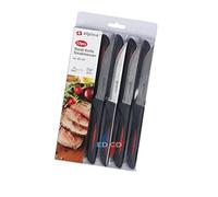 Alpina Juego de cuchillos de carne (12 piezas), color negro y plateado