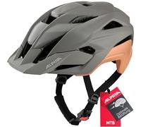 ALPINA KAMLOOP Casco de Ciclismo, Unisex-Adults, Gris Luna - Melocotón Mate, 51-55 cm